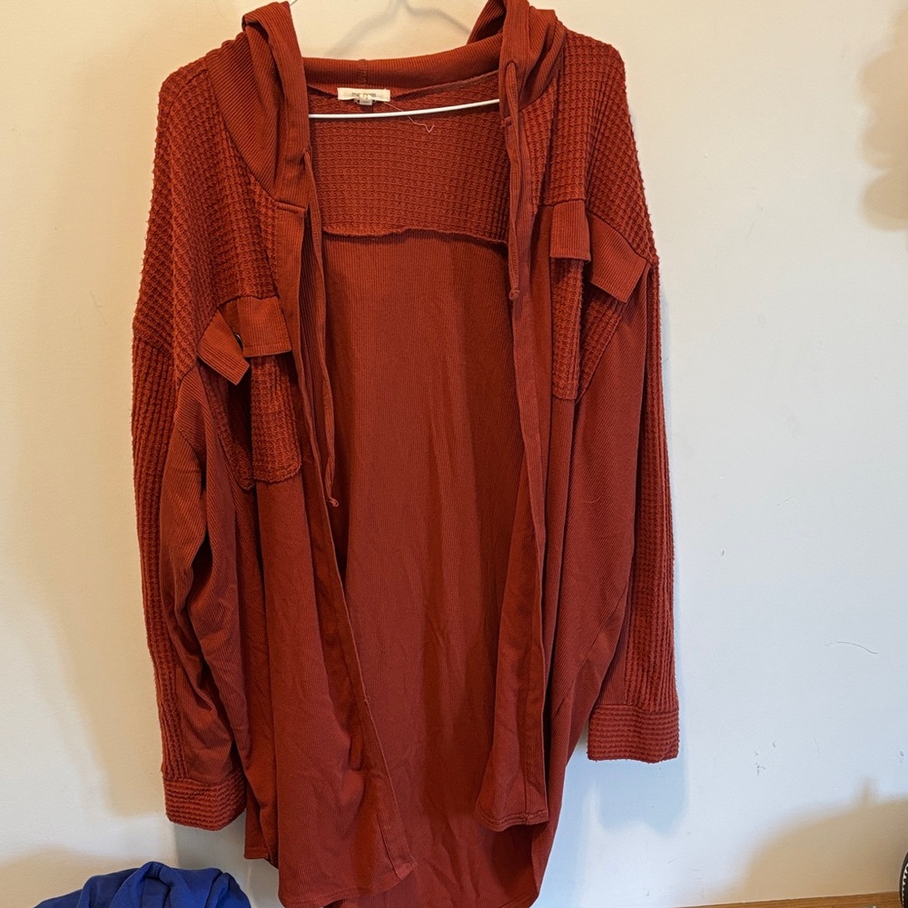 Maurice’s Rust Orange Hooded Cardigan